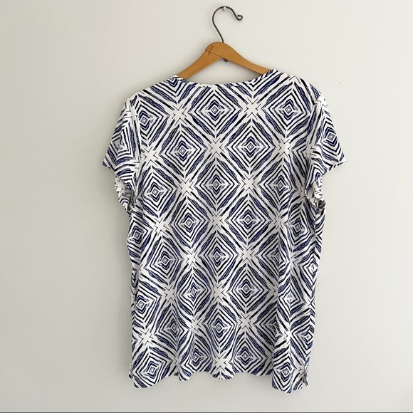 Northern Reflections Blue and White T-Shirt Size XL Petite - Picture 3 of 5